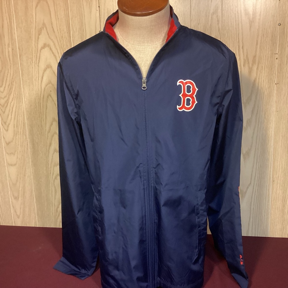 Boston Red Sox Baseball windbreaker jacket men’s size medium  Majestic MLB